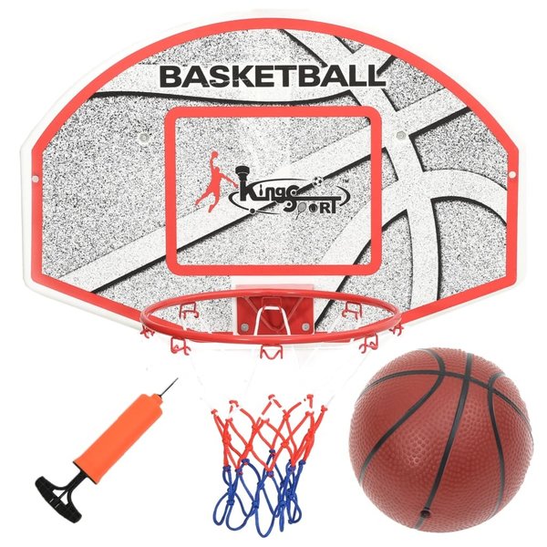 5-tlg. Basketball-Set für die Wandmontage 66x44,5 cm, basketball
