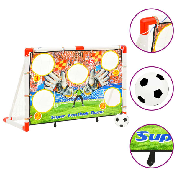 Fußballtor-Set mit Torwand 120x51x77,5 cm, Sport, mit Torwand