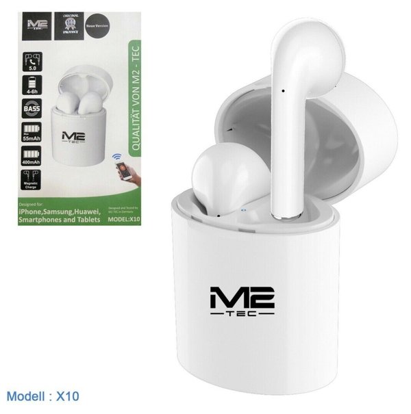 Kabellose Bluetooth Kopfhörer Headset In Ear Wasserfest Ladestation Mic Touch