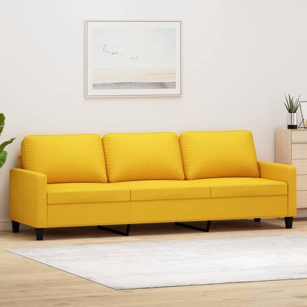 3-Sitzer-Sofa Hellgrau 210 cm Stoff, Sofa, Couch verschiedene Farben