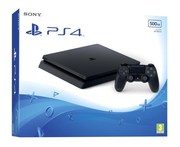 PlayStation4 - Konsole (500GB, schwarz, slim) SEHR GUTER ZUSTAND