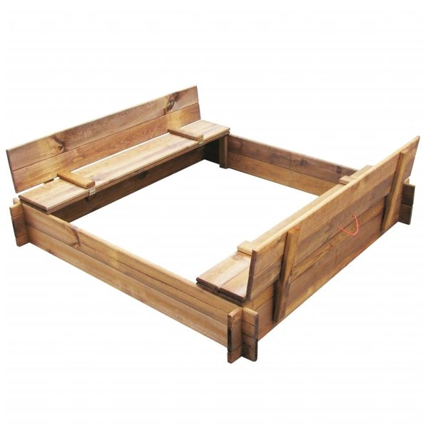 Sandkasten Holz Imprägniert Quadratisch, für Kinder, Kinderspiel, Sandspiel, Garten