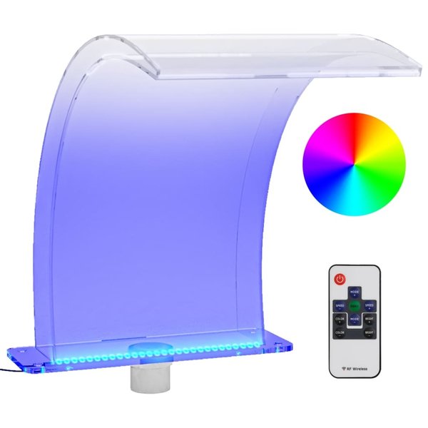 GALABY® UVA Wasserfall-Element mit RGB-LEDs Acryl 50 cm